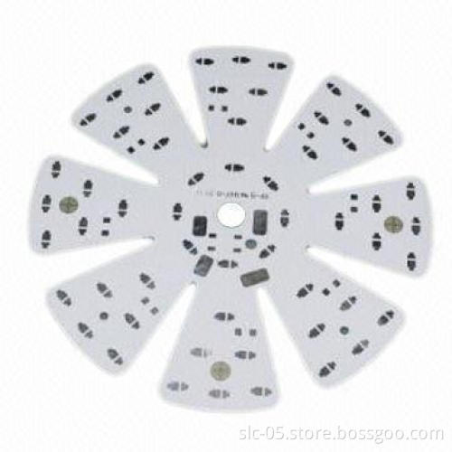 Single-side aluminum PCBs with 1.6mm board thickness and 35μm copper thickness for LED